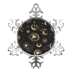 Asian-seamless-pattern-with-clouds-moon-sun-stars-vector-collection-oriental-chinese-japanese-korean Metal Small Snowflake Ornament