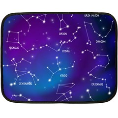 Realistic-night-sky-poster-with-constellations Two Sides Fleece Blanket (mini)