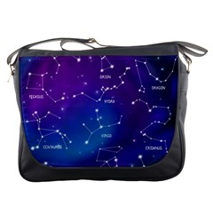 Realistic-night-sky-poster-with-constellations Messenger Bag by Simbadda