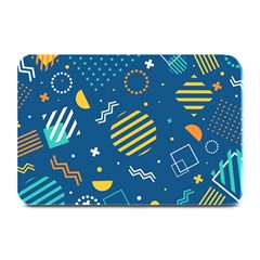 Flat-design-geometric-shapes-background Plate Mats by Simbadda