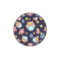 Owl-stars-pattern-background Hat Clip Ball Marker (10 Pack) by Simbadda