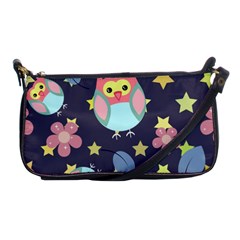 Owl-stars-pattern-background Shoulder Clutch Bag