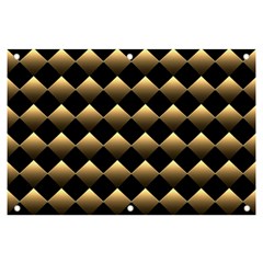 Golden-chess-board-background Banner and Sign 6  x 4 