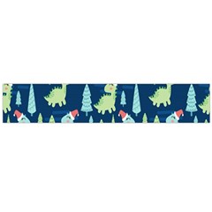 Cute-dinosaurs-animal-seamless-pattern-doodle-dino-winter-theme Large Premium Plush Fleece Scarf  by Simbadda