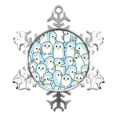 Penguins-pattern Metal Small Snowflake Ornament