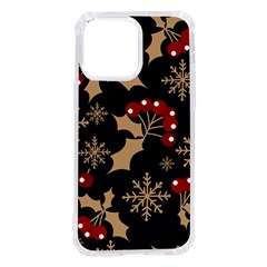 Christmas-pattern-with-snowflakes-berries Iphone 14 Pro Max Tpu Uv Print Case by Simbadda