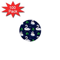 Swan-pattern-elegant-design 1  Mini Buttons (100 pack) 