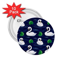 Swan-pattern-elegant-design 2.25  Buttons (10 pack) 