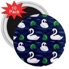 Swan-pattern-elegant-design 3  Magnets (10 pack) 