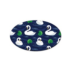 Swan-pattern-elegant-design Sticker Oval (10 pack)
