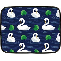 Swan-pattern-elegant-design Fleece Blanket (Mini)