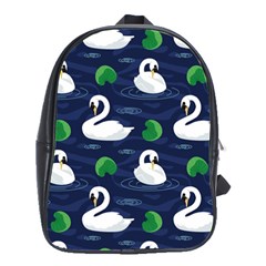 Swan-pattern-elegant-design School Bag (Large)