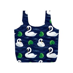 Swan-pattern-elegant-design Full Print Recycle Bag (S)