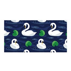 Swan-pattern-elegant-design Satin Wrap 35  x 70 