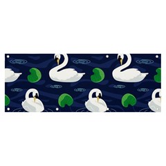 Swan-pattern-elegant-design Banner and Sign 8  x 3 