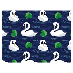 Swan-pattern-elegant-design Two Sides Premium Plush Fleece Blanket (Extra Small)