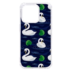 Swan-pattern-elegant-design Iphone 14 Pro Tpu Uv Print Case by Simbadda