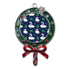 Swan-pattern-elegant-design Metal X mas Lollipop With Crystal Ornament