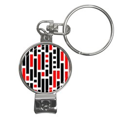 Background Geometric Pattern Nail Clippers Key Chain