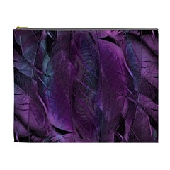 Feather Pattern Texture Form Cosmetic Bag (xl)