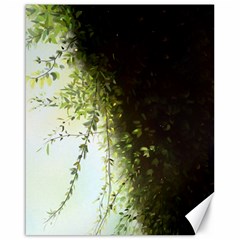 Branch Plant Shrub Green Natural Canvas 16  X 20  by Grandong