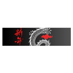 Dragon  Oblong Satin Scarf (16  X 60 )