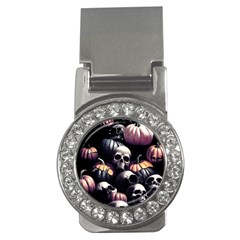 Halloween Party Skulls, Demonic Pumpkins Pattern Money Clips (cz)  by Casemiro