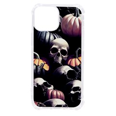 Halloween Party Skulls, Demonic Pumpkins Pattern Iphone 13 Mini Tpu Uv Print Case by Casemiro