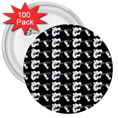Guitar player noir graphic 3  Buttons (100 pack) 