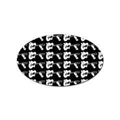 Guitar player noir graphic Sticker Oval (100 pack)