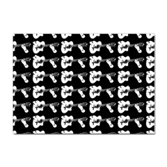 Guitar Player Noir Graphic Sticker A4 (100 Pack) by dflcprintsclothing
