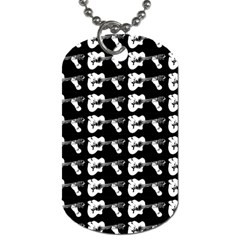 Guitar player noir graphic Dog Tag (Two Sides)