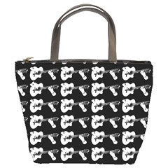 Guitar Player Noir Graphic Bucket Bag by dflcprintsclothing
