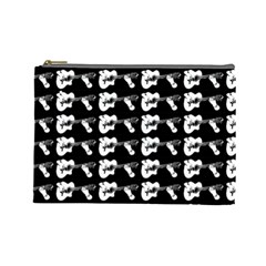 Guitar Player Noir Graphic Cosmetic Bag (large) by dflcprintsclothing