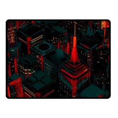 A Dark City Vector Two Sides Fleece Blanket (small) by Proyonanggan