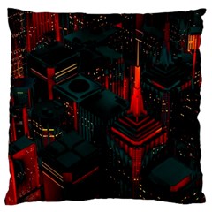 A Dark City Vector Standard Premium Plush Fleece Cushion Case (one Side) by Proyonanggan