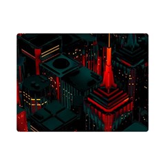 A Dark City Vector Premium Plush Fleece Blanket (mini) by Proyonanggan