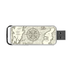 Vintage World Map Antique Portable Usb Flash (two Sides) by Proyonanggan