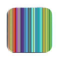 Color Stripes Square Metal Box (black) by Proyonanggan