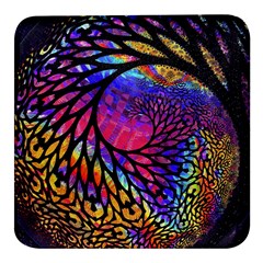 3d Fractal Mandelbulb Square Glass Fridge Magnet (4 Pack) by Proyonanggan