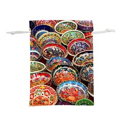 Art Background Bowl Ceramic Color Lightweight Drawstring Pouch (L)