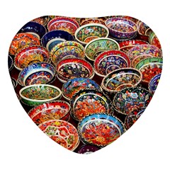 Art Background Bowl Ceramic Color Heart Glass Fridge Magnet (4 Pack) by Proyonanggan