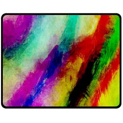 Colorful Abstract Paint Splats Background Fleece Blanket (medium) by Proyonanggan