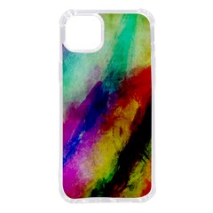 Colorful Abstract Paint Splats Background Iphone 14 Plus Tpu Uv Print Case by Proyonanggan