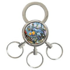 Colorful Aquatic Life Wall Mural 3-ring Key Chain by Proyonanggan