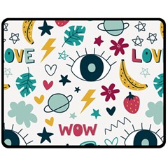 Love Pattern Fleece Blanket (medium) by Proyonanggan