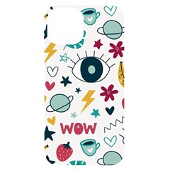 Love Pattern Iphone 14 Black Uv Print Case by Proyonanggan