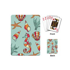 Seahorse Seashell Starfish Shell Playing Cards Single Design (mini) by Proyonanggan