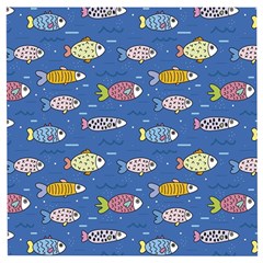 Sea Fish Blue Submarine Animal Wooden Puzzle Square by Proyonanggan