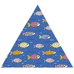 Sea Fish Blue Submarine Animal Wooden Puzzle Triangle by Proyonanggan